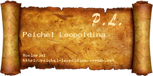Peichel Leopoldina névjegykártya